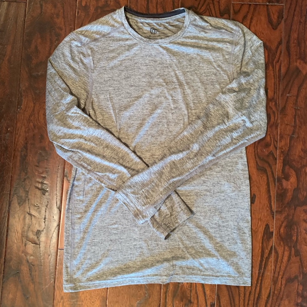 Men’s Gray Long Sleeve Fitness Shirt